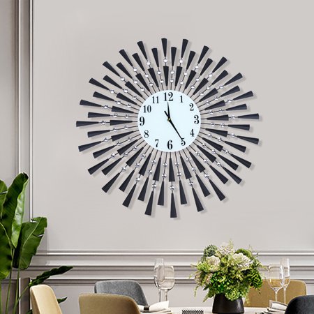 Modern 3D Large Wall Clock Art Arab Numerals Home Living Room Office Decor 70*70*3cm for The Living Room, Entrance Door, Corridor