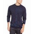 thumbnail image 1 of Alfani Men's Paint Splatter Crewneck Sweater Blue Size XX-Large, 1 of 2