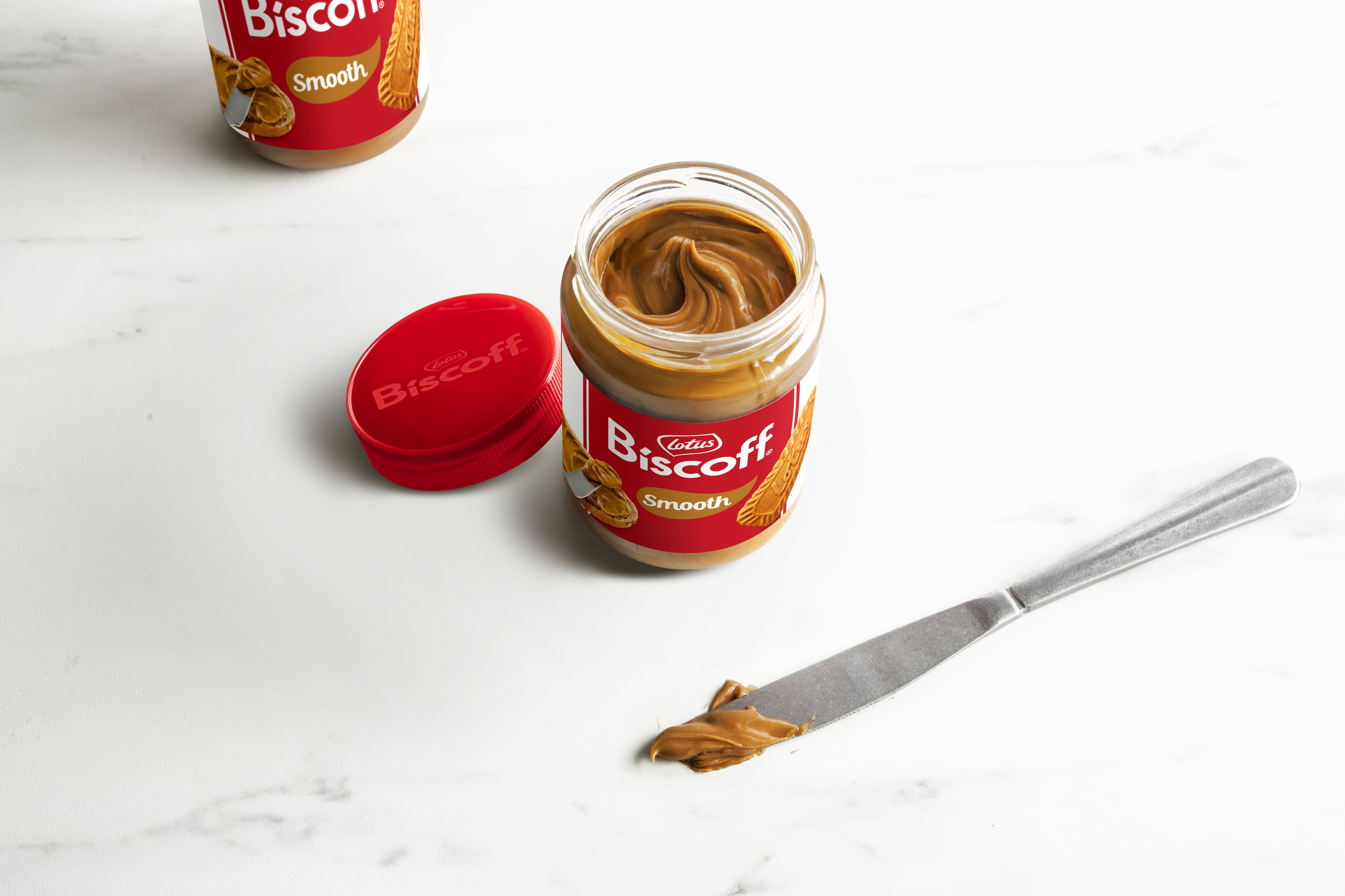 (4 pack) Lotus Biscoff Creamy Cookie Butter, Nut-Free Spread, 25.4oz, Value Size