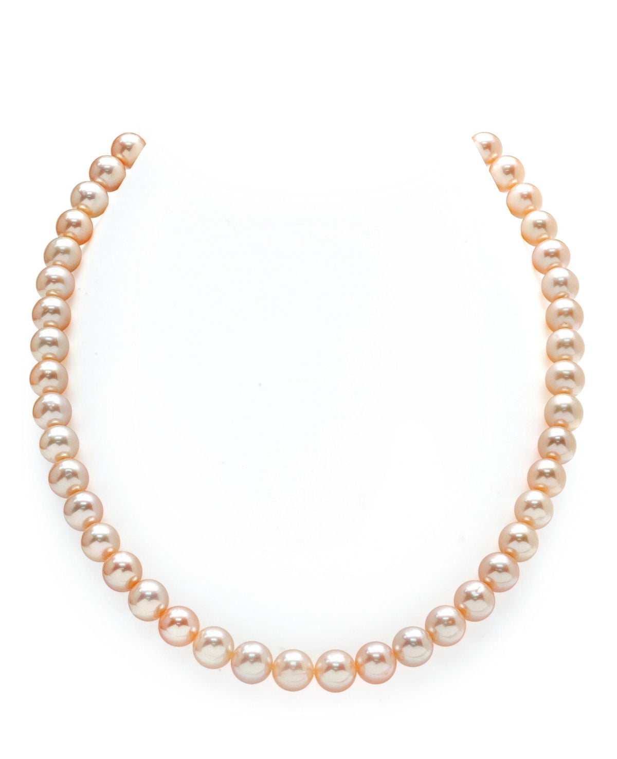 THE PEARL SOURCE 14K Gold 8-9mm AAA Quality Peach Freshwater Cultured Pearl Necklace for Women in 20" Matinee... by The Pearl Source