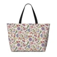 thumbnail image 2 of Fotbe Paisley Flowers Bolsa de Viaje para Playa - Resistente al Agua, Bolsa Tote de Gran Capacidad y Ligera con 7 Bolsillos para Mujeres y Hombres, 2 of 7