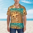 thumbnail image 2 of Fotbe Starfish And Seashell 1 Camisa Hawaiana para Hombre Unisex – Camisa Casual de Verano con Botones de Manga Corta de Algodón y Lino,X-Large, 2 of 7