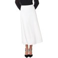 thumbnail image 1 of Falda Maxi de Satén para Mujer Inspire Chic, Cintura Alta, A-Line, Formal, de Noche, Cóctel, Estilo Sirena, XL, Blanca, 1 of 6