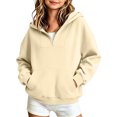 thumbnail image 3 of hengsof Girls Half Zip Sweatshirt Fleece Warm Hooded Pullover for Teen Long Sleeve Tops Fall Winter Clothes 5-16Y, 3 of 7