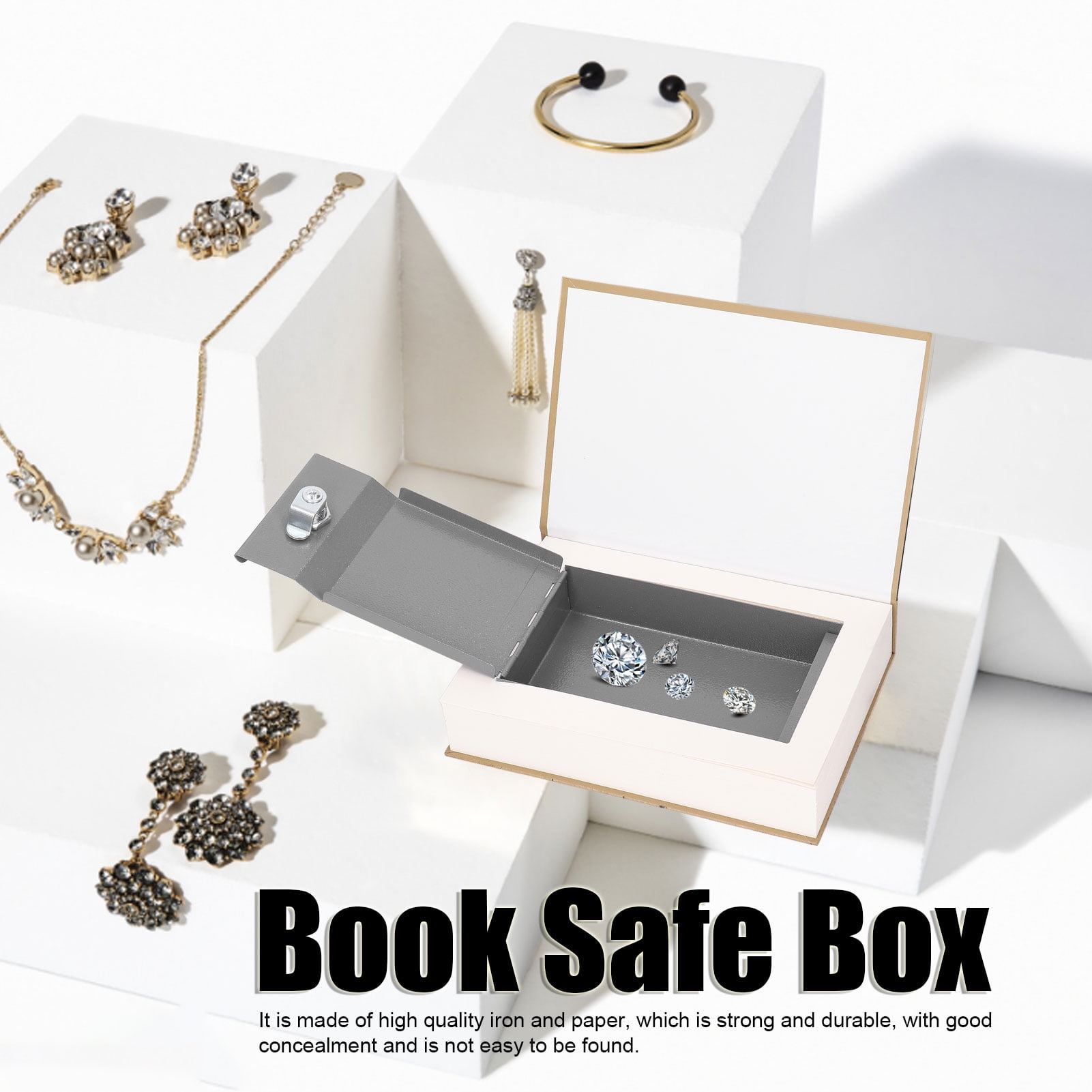 Diversion Book Safe Simulation , Book Safe Book Safe Storage Box Sturdy Book Safe Storage Box with Key for Home Travel