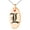 Rose, variant on Stainless Steel Letter L Initial Old English Monogram Engraved Small Oval Charm Pendant Necklace