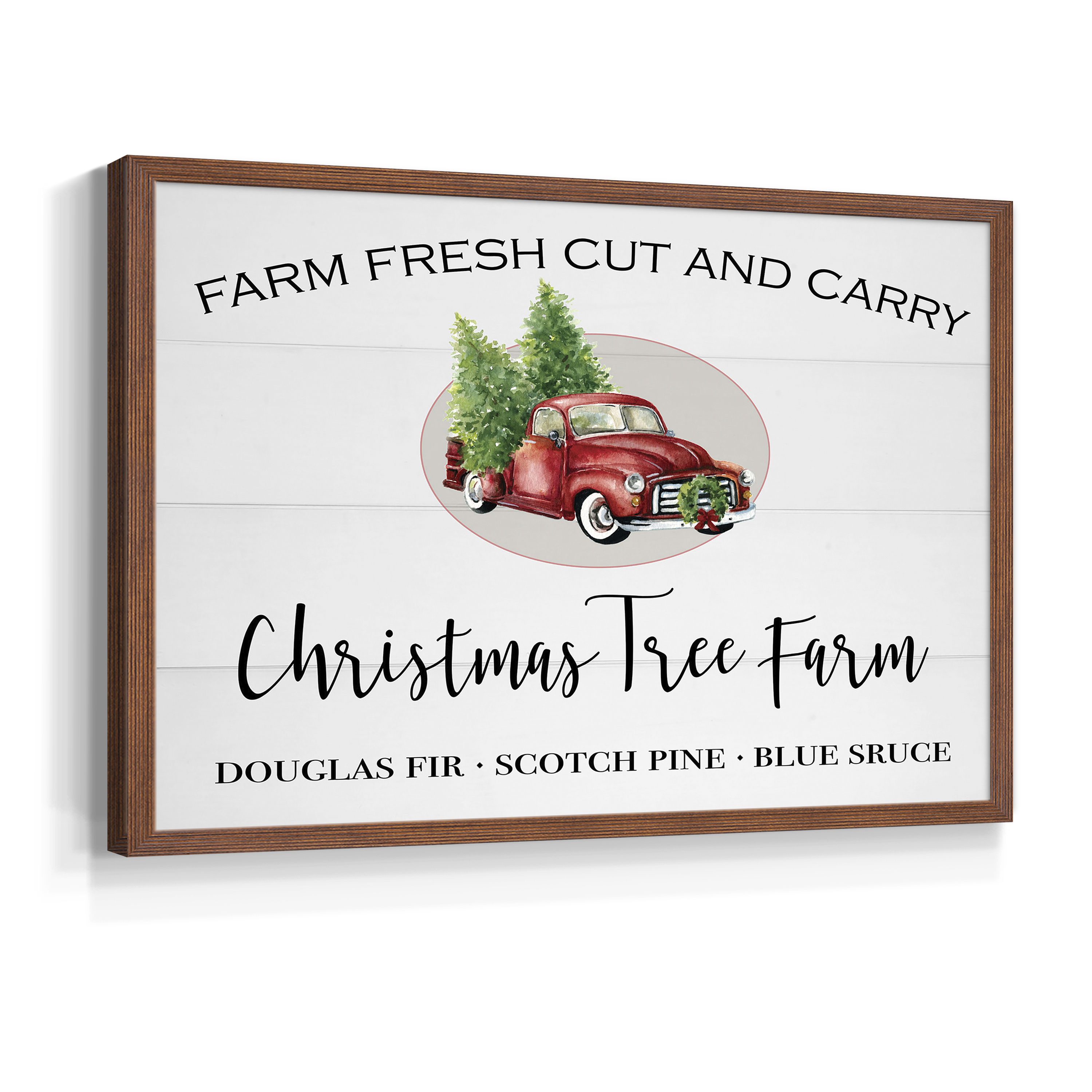 Christmas Tree Farm by Carol Robinson - Restickable Framed Giclée Print