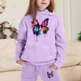 thumbnail image 2 of Girls Outfit Sets Toddler Boy Girl Long Sleeve Cute Print Warm Hoodie Sweatpant Kids Outfits Sweat Suit,2-13Y, 2 of 4