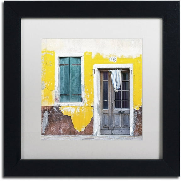 Trademark Fine Art 'Yellow Chip' Canvas Art by Michael Blanchette Photography, White Matte, Black Frame