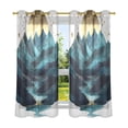 thumbnail image 6 of Yayeee Window Curtains Light Filtering 63"x52" Grommet Panel Pair Home Living Room Decor, Blue Mountains, 6 of 7