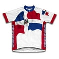 thumbnail image 1 of Dominican Republic Flag Short Sleeve Cycling Jersey  for Women - Size L, 1 of 3