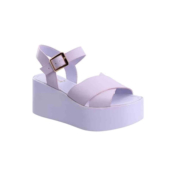 Sandalias Mujer Plataforma Mama Lola Casuales Urbanas violeta oscuro 23 MAMA LOLA 5977