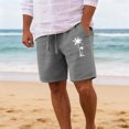 thumbnail image 2 of Mens Gym Shorts with Pockets Casual Summer Shorts with Print Comfortable Breathable Beach Shorts, 2 of 4