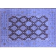 thumbnail image 1 of Ahgly Company Machine Washable Indoor Rectangle Oriental Blue Industrial Area Rugs, 5' x 8', 1 of 4
