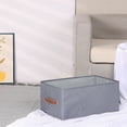 thumbnail image 5 of Unique Bargains Storage Cube Fabric Foldable Basket with Handles for Shelves 1pcs Grey XL, 5 of 7