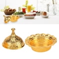 thumbnail image 3 of Snacks Dish, Modern Simple Gold Floral Embossing Gold Candy Dish  for Bar Counter for Hotel, 3 of 7