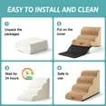 thumbnail image 4 of PetSafe Curved Dog Stairs – Foam Ramp for Small Pets, Non-Slip Ladder for Bed & Sofa with Waterproof Cover, 4 of 5