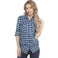thumbnail image 1 of Matchstick Women's Long Sleeve Flannel Plaid Shirt, 1 of 7