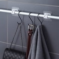 thumbnail image 1 of Gancho De Abrazadera Para Barra De Cortina 2 uds ganchos de abrazadera para barra de cortina gancho de pared impermeable sin perforaciones para muebles (A), 1 of 8