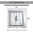 thumbnail image 7 of Creative Products Navy Blue and White Letter K Monogrammed 71x74 Shower Curtain, 7 of 7