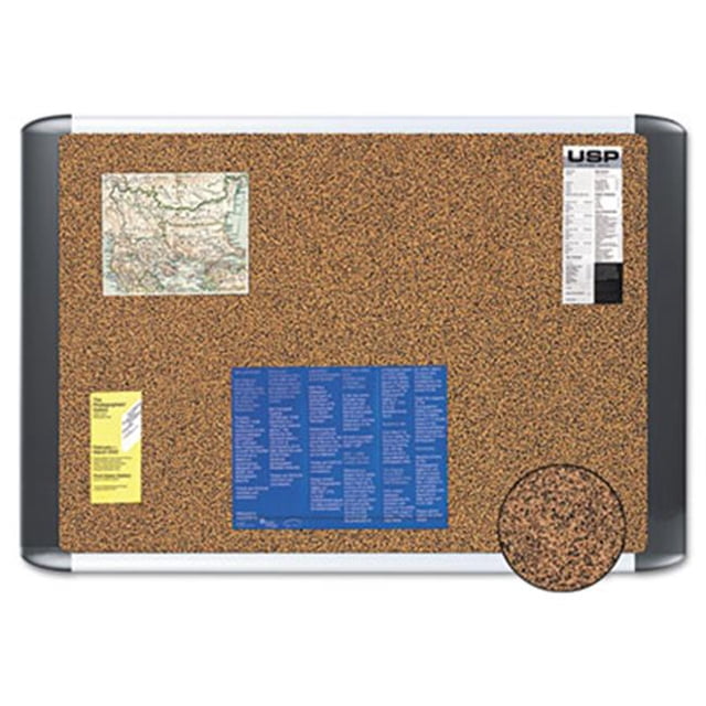 Mastervision Mastervision Carte en Liège 24x36 Cadre Argent-Noir