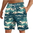 thumbnail image 3 of lcziwo Men's Swim Trunks Hawaiian Tropical Print Board Shorts 2025 Summer Lightweight Beach Shorts Casual Drawstring Elastic Waist Sweat Shorts Prime By Hour Multicolor S, 3 of 5