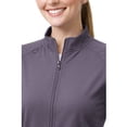 thumbnail image 7 of M&M SCRUBS Women’s Full Zip Scrub Jacket – 4-Way Stretch Warm-Up Jacket with Stand Collar, Moisture-Wicking (Charcoal, 2X-Large), 7 of 7