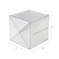 thumbnail image 4 of Stackable Cube Organizer, X Divider, 4 Compartments, Plastic, 6 x 7.2 x 6, Clear, 4 of 11