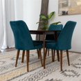 thumbnail image 4 of Ariella Modern Solid Wood Walnut Dining Room&Kitchen Table and 4 Chair Set, 4 of 5