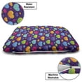 thumbnail image 3 of Hearts Pet Bed, Valentines Day Wedding Themed Rainbow Colored of Love on Purple Background, Chew Resistant Pad for Dogs and Cats Cushion with Removable Cover, 24" x 39", Multicolor, by Ambesonne, 3 of 4