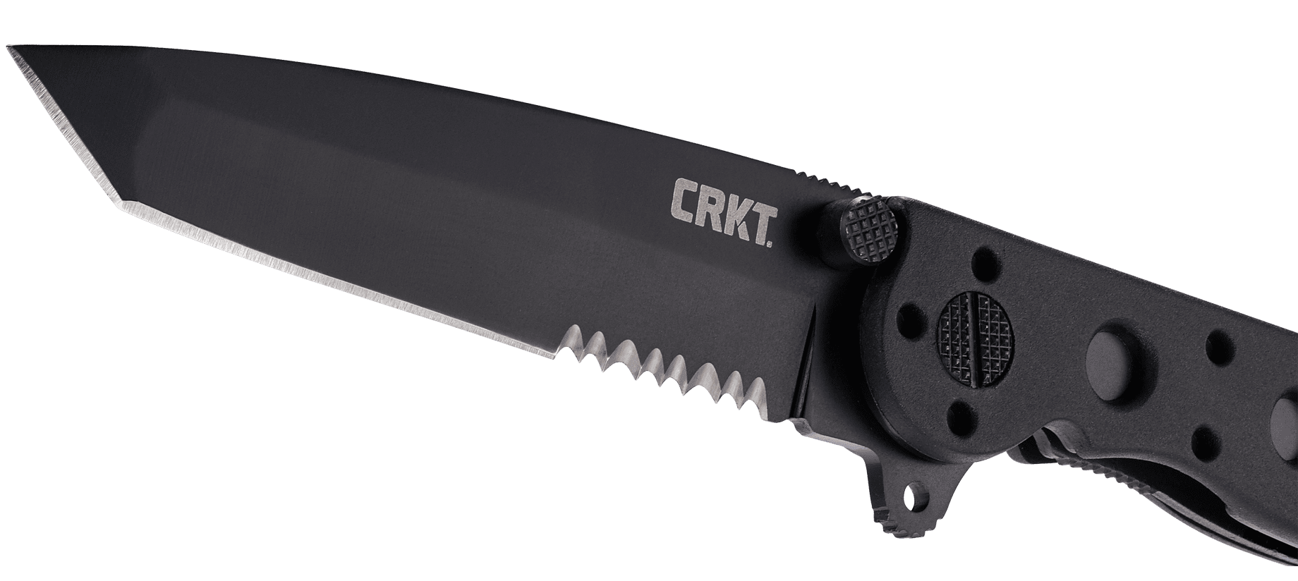 CRKT M16-10KZ Folding Knife with Liner Lock: 1.4116 Triple Point Serrations Blade, Glass-Reinforced Nylon Handle, Pocket Clip, M16-10KZ
