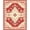 Red Ivory, Pattern 3, variant on ODIKA 8'x10' Washable Area Rug Alfombra Vintage Rig Abstract Border Throw Ornamental Framing for Dining Room, Large Office, Lounge, Non-Slip Chair-Friendly Mat