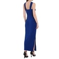 thumbnail image 3 of INSPIRE CHIC Vestido sin mangas con cuello halter y abertura en el dobladillo, vestido de cóctel ajustado tipo maxi para mujeres, talla XL, azul marino, 3 of 5