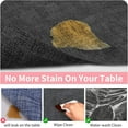 thumbnail image 5 of Faux Leather Placemats Set of 6 - Waterproof - Wipe Clean - Heat Resistant - Anti Slip Dining Table Place Mats, Suitable for Indoor & Outdoor Use, 17‘‘×12‘‘, Black, 5 of 6
