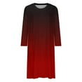 thumbnail image 4 of ZQUUVOU Plus Size Dress Women's Long Sleeve Pocketed Loose Long Lounge Maxi Dress Knee Long Sleeve With Pockets D-Burgundy, 4 of 5