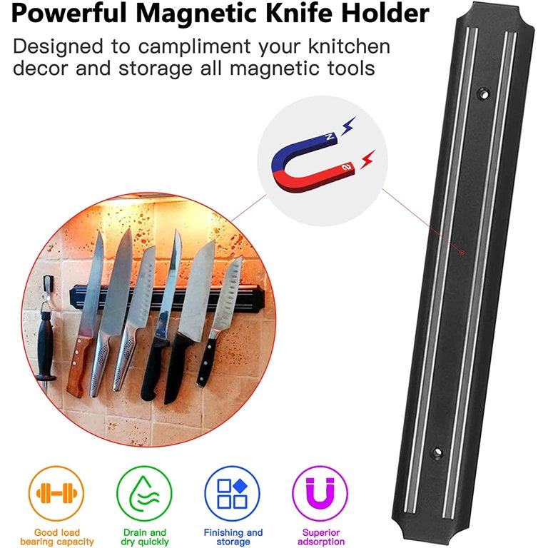 Powerful Magnetic Knife Strip or Magnetic Knife Holder Kitchen Wall Mount  Rack for Knives,Garage & Workshop Tools Wall Rack 