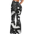 thumbnail image 6 of Leidass Women's Halloween Flare Leggings Black Cat Pumpkin Print High Waist Buttery Soft Bell Bottom Yoga Pants Black L, 6 of 6