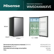 Hisense 4.4 Cu Ft Compact Refrigerator, Stainless Steel Single Door Mini Fridge, Energy Star for Apartment, Dorm, Office, Garage