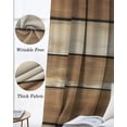 thumbnail image 6 of Brown Khaki Wooden Blackout Curtains for Bedroom 45 Inch Length 2 Panels Set, Vintage Farmhouse Retro Art Thermal Insulated Energy Saving Window Treatment Curtains Blackout Drapes 52"x45", 6 of 8
