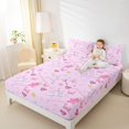 thumbnail image 4 of Castle Fairy Kawaii Princess Castle Girl Full Size Sheets 4-Piece,Pink Crystal Butterflies Breathable Bed Sheets,Starry Sky Lightweight Sheet Sets,Breathable Home Decor, 4 of 7