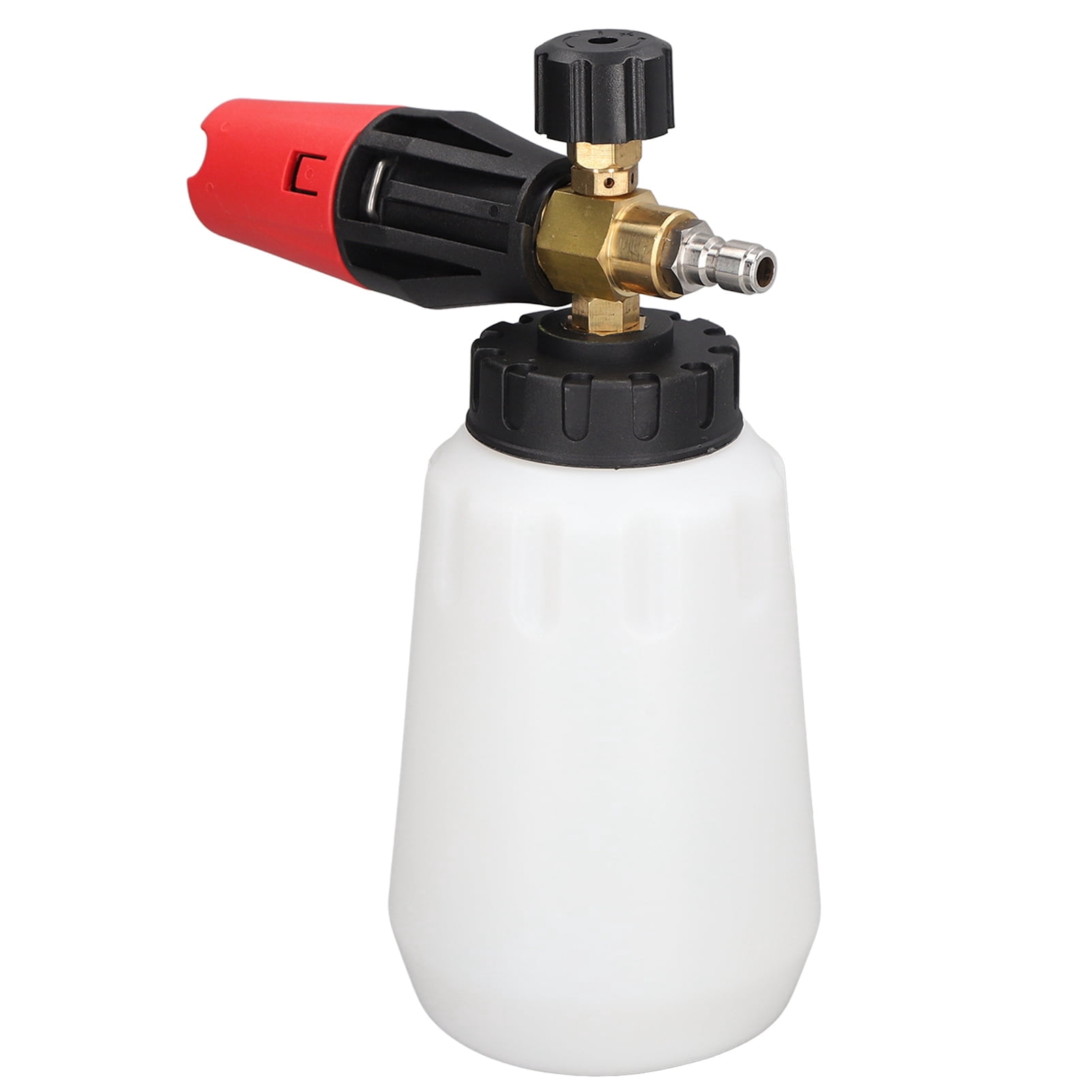 Rupoun Pressure Washer Foam Cannon Wide Neck Adjustable Nozzle Foam Gun for Car Washing 1/4 Inch Quick Connect Type Brass and PC Material 3600 PSI High Pressure Cleaning Tool Attachment