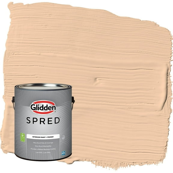 Glidden Spred Caramel Ice / Orange Eggshell Interior Paint with Primer, 1 Gallon
