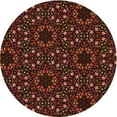 thumbnail image 1 of Ahgly Company Machine Washable Indoor Round Transitional Saddle Brown Area Rugs, 3' Round, 1 of 7