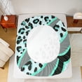thumbnail image 5 of Homewish Leopard Print 4pcs Bed Sheets for Teesn Female Men,Bling Teal Glitter King Sheets,Geometric Stripes Super Cozy Sheet Set,Ultra Soft Home Decor, 5 of 7