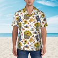 thumbnail image 4 of Daiia Picnic Hawaiian Shirt for Men Gentle Cotton Regular Short Sleeve Casual-Small, 4 of 9