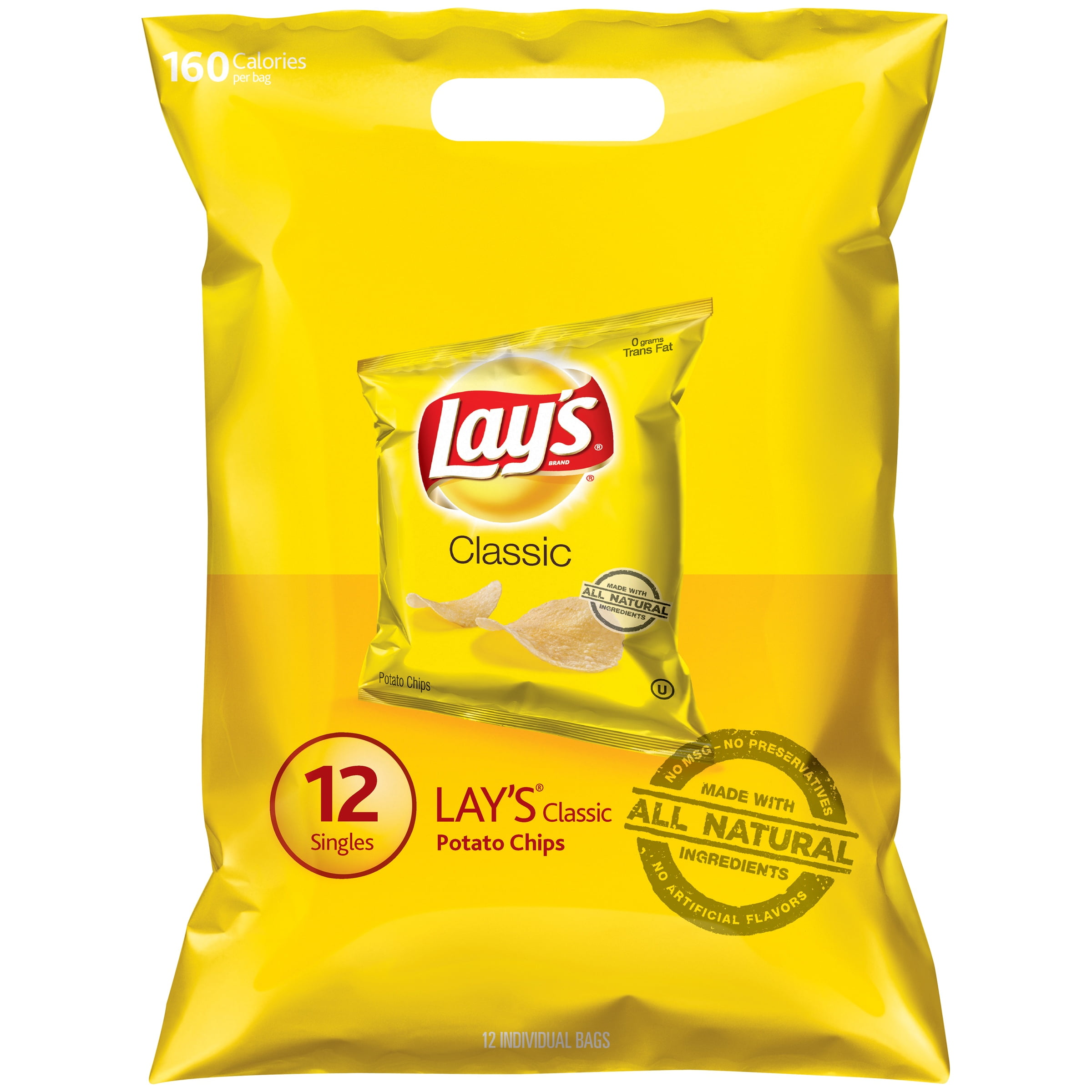 Lay S Classic Potato Chips 12 Count 1 Oz Bags Walmart Com Walmart Com