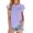 ZAPurple6, variant on MIXUE Womens Summer Tops Summer Solid Color Round Neck Short Sleeve Pleated Loose Fit Business Casual Dressy Work Pullover Tshirts Activewear,Pink,S