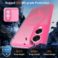 thumbnail image 4 of for Samsung Galaxy S25 Edge Case, Compatible with Mag-Safe, Support Magnetic Car Mount, Shockproof Military-Grade Protection, Magnetic Phone Case for Samsung Galaxy S25 Edge, Rose, 4 of 5