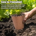 thumbnail image 2 of 100 Pcs 4” Peat Pots with 100 Pcs Plant Labels, Biodegradable Pots for Seedlings with Drainage Holes, 2 Transplant Tools, MQINGHOS Garden Plant Nursery Pots Seed Starting Trays, 2 of 7
