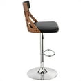 thumbnail image 4 of Home Square Barstool in Black Faux Leather and Walnut Wood - Set of 3, 4 of 10